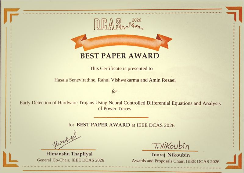 Best Paper Award: Early Detection of Hardware Trojans Using Neural Controlled Differential Equations